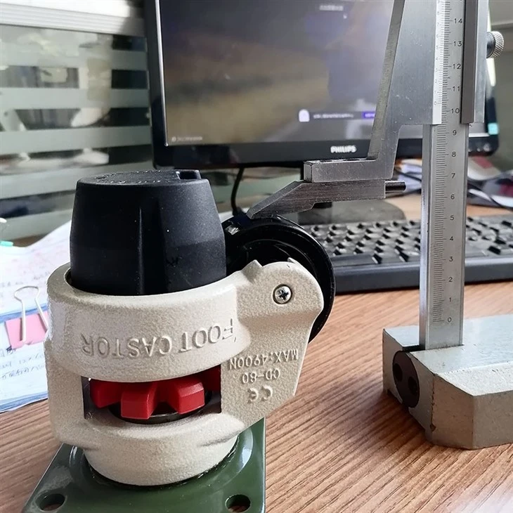 leveling foot casters